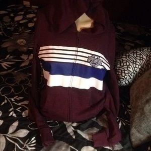 VS PINK small maroon colored zip up hood